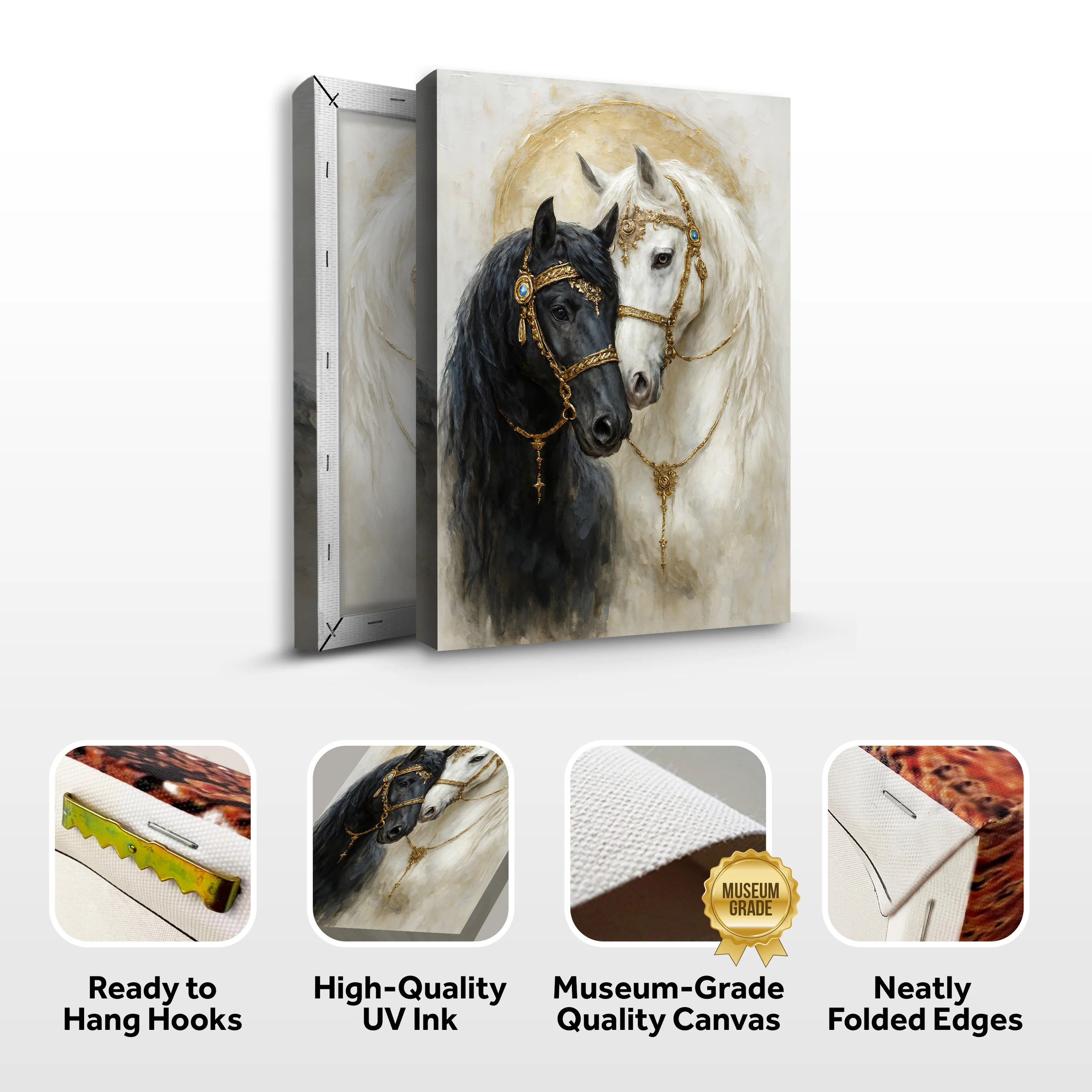 Yin And Yang Horse Embrace Wall Art - Image 7